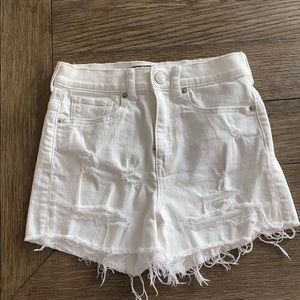 Distressed high waisted shorts